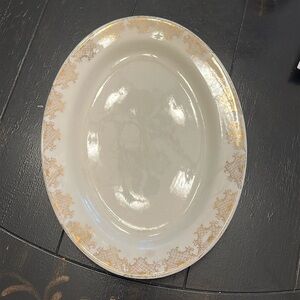 Stetson 22K Gold Filigree Pattern Porcelain Platter
